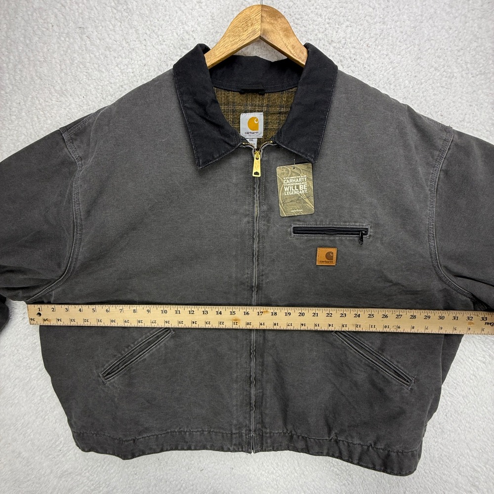 Carhartt Detroit Jacket Blanket Lined Mens 4XL J97 GVL Gravel Gray NWT NOS - Picture 7 of 12